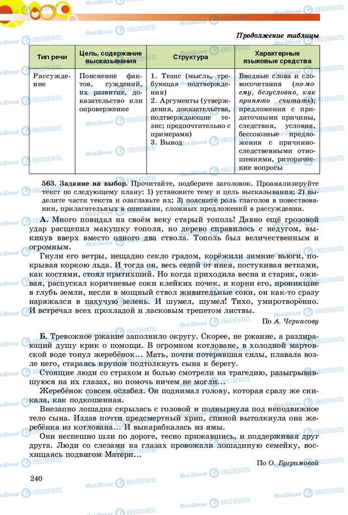Учебники Русский язык 9 класс страница 240
