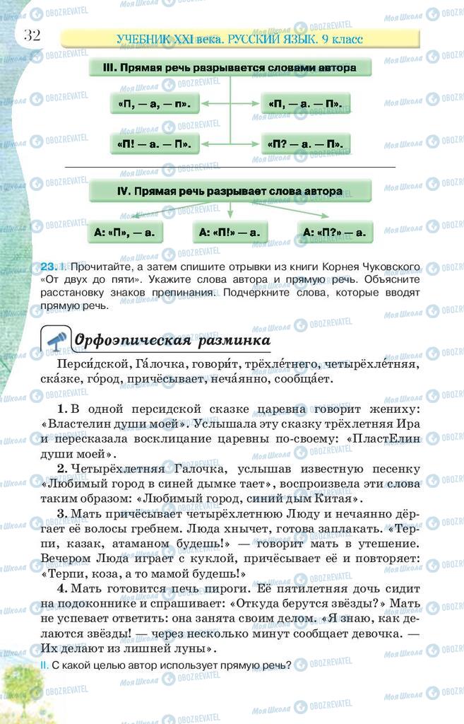 Підручники Російська мова 9 клас сторінка 32