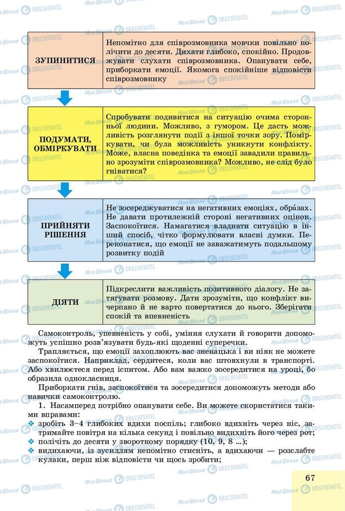 Учебники Основы здоровья 9 класс страница 67