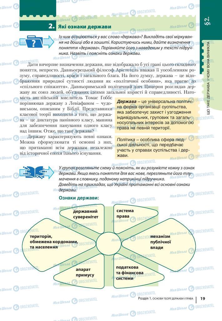 Підручники Правознавство 9 клас сторінка 19
