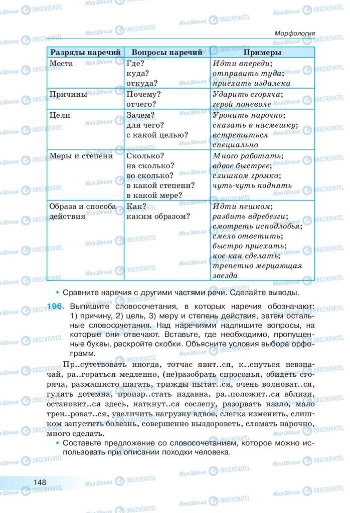 Підручники Російська мова 9 клас сторінка 148