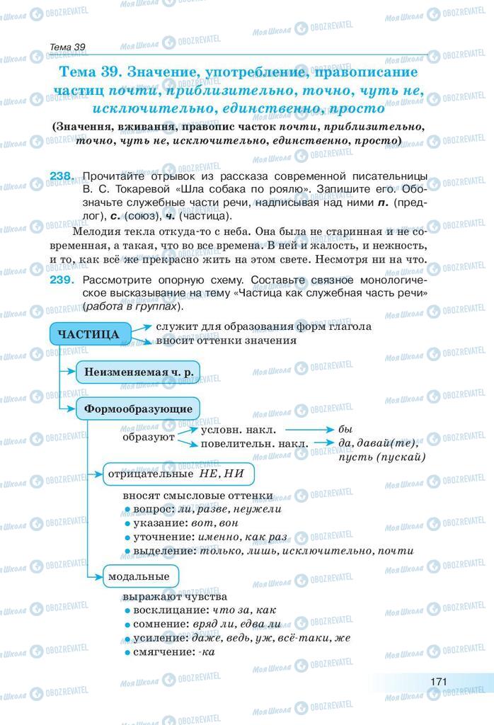 Підручники Російська мова 9 клас сторінка 171