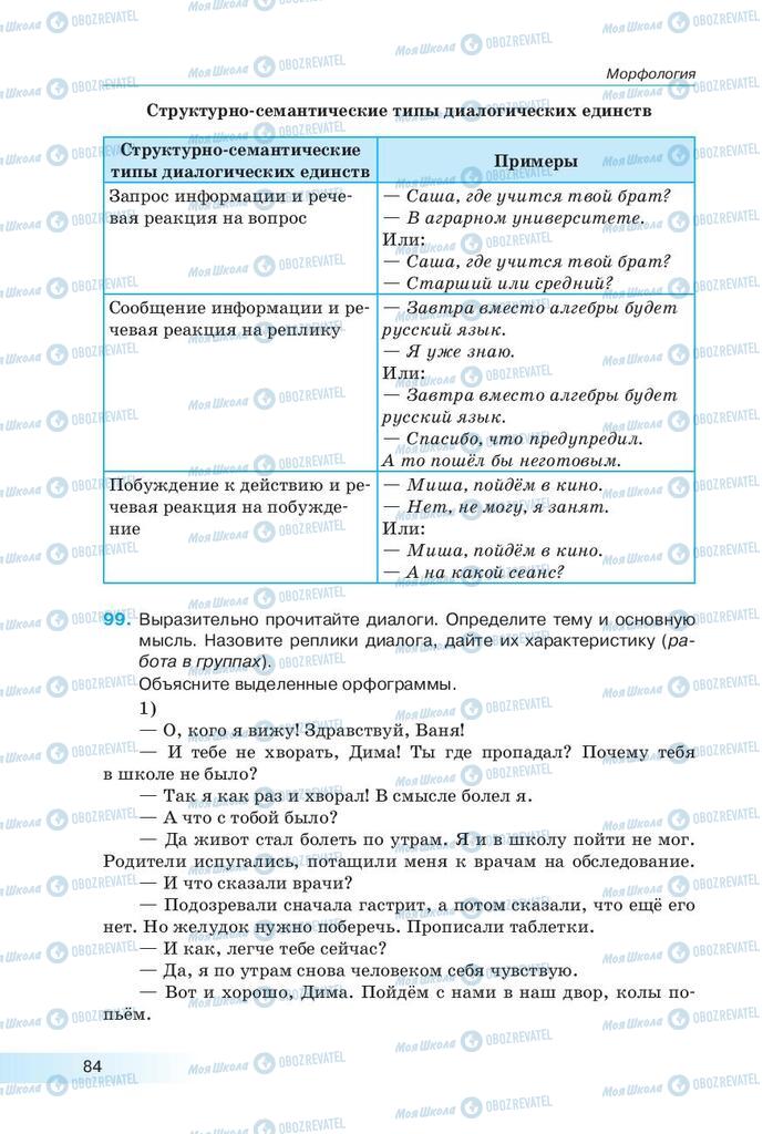 Учебники Русский язык 9 класс страница 84