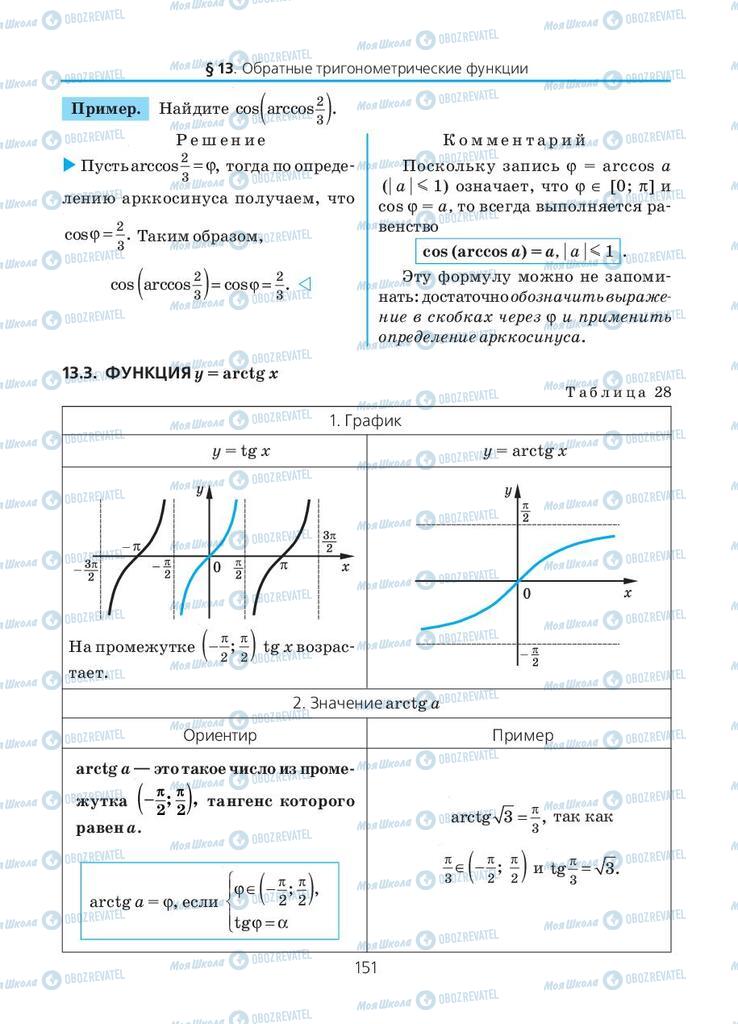 Учебники Алгебра 10 класс страница 151