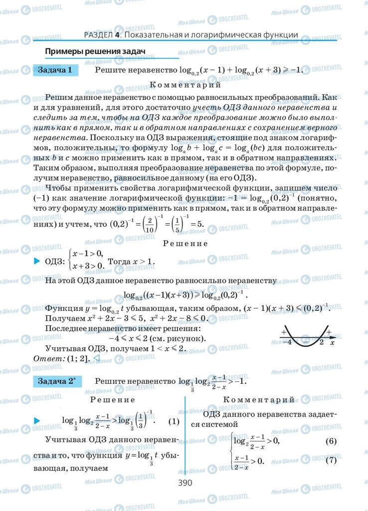 Підручники Алгебра 10 клас сторінка 390