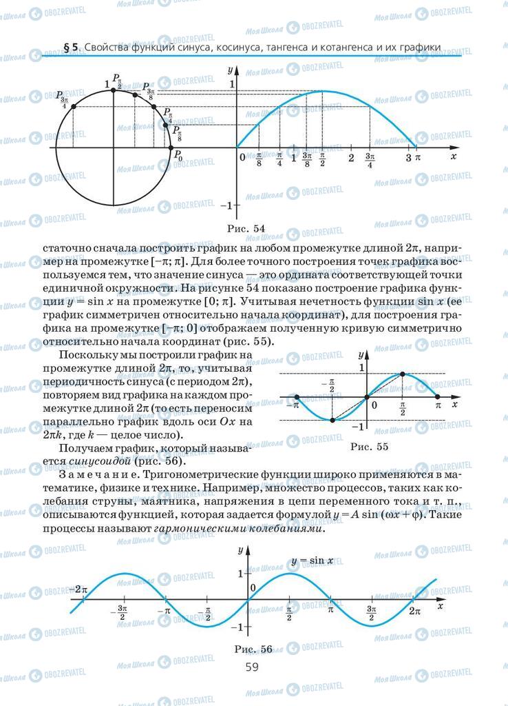 Підручники Алгебра 10 клас сторінка 59