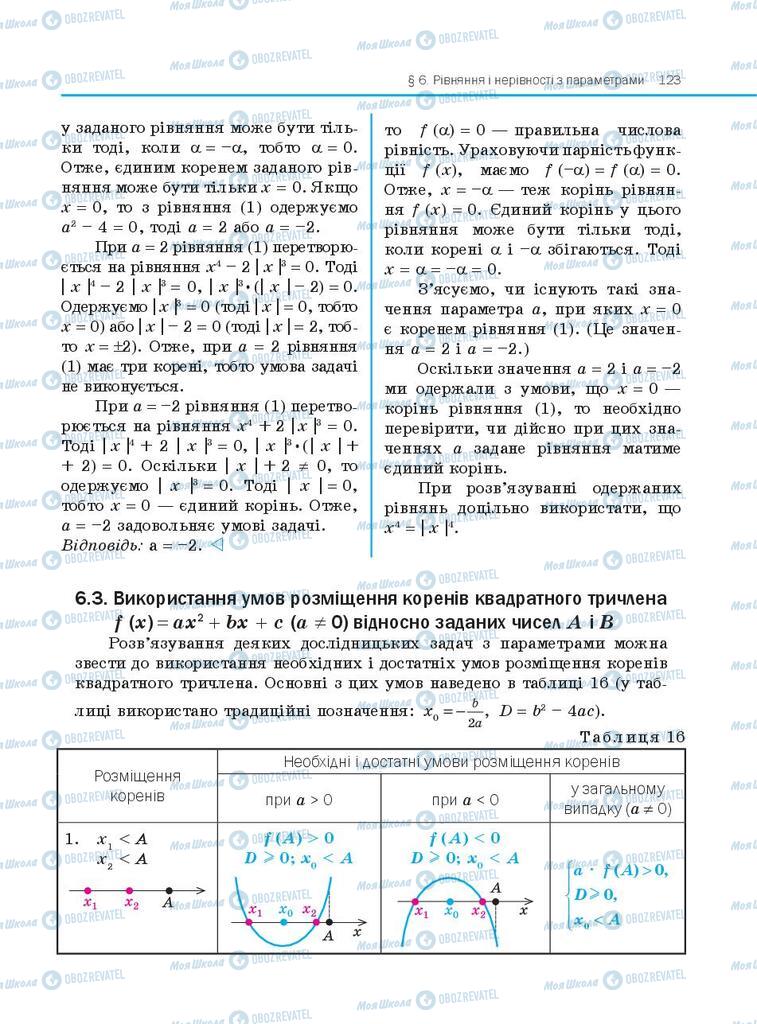 Підручники Алгебра 10 клас сторінка  123