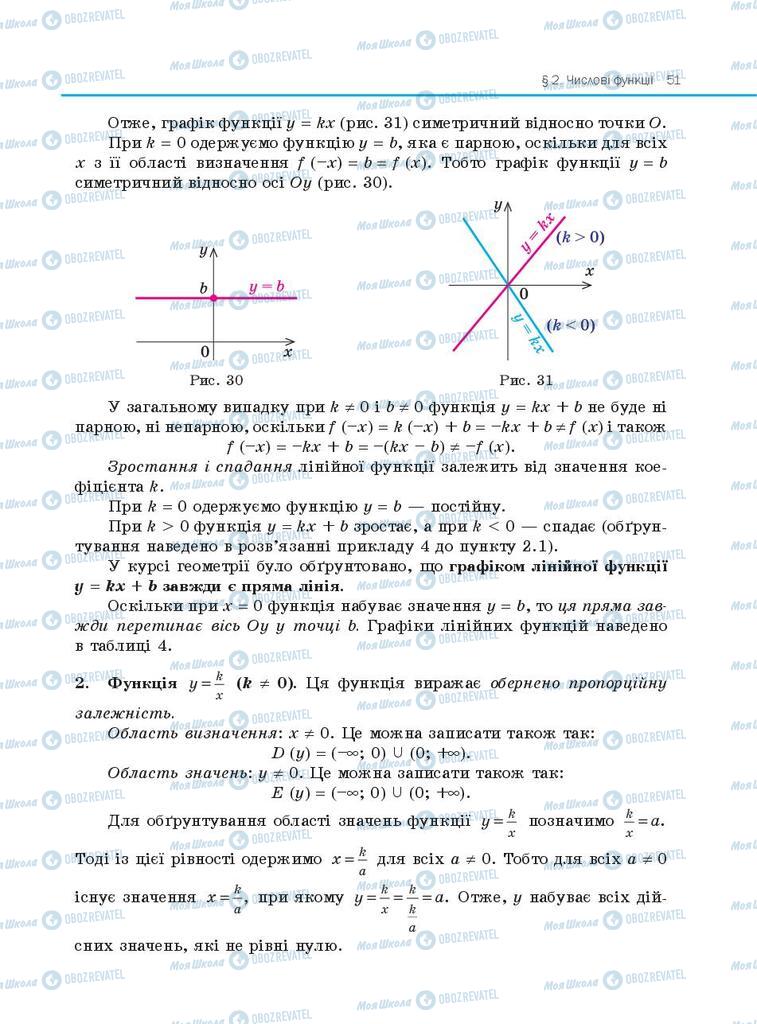 Підручники Алгебра 10 клас сторінка 51