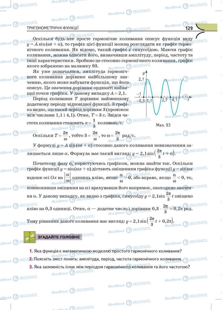 Підручники Математика 10 клас сторінка  129