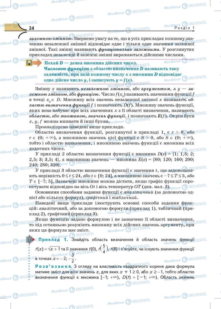 Підручники Математика 10 клас сторінка 24