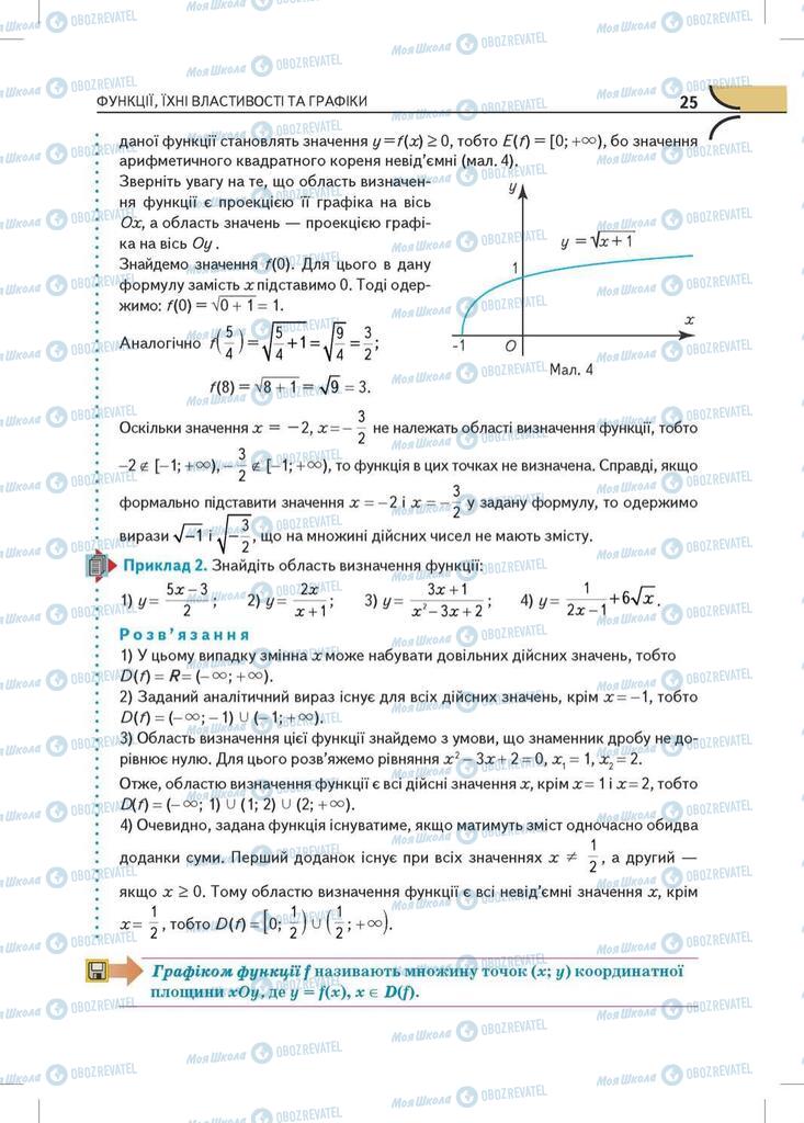 Підручники Математика 10 клас сторінка 25