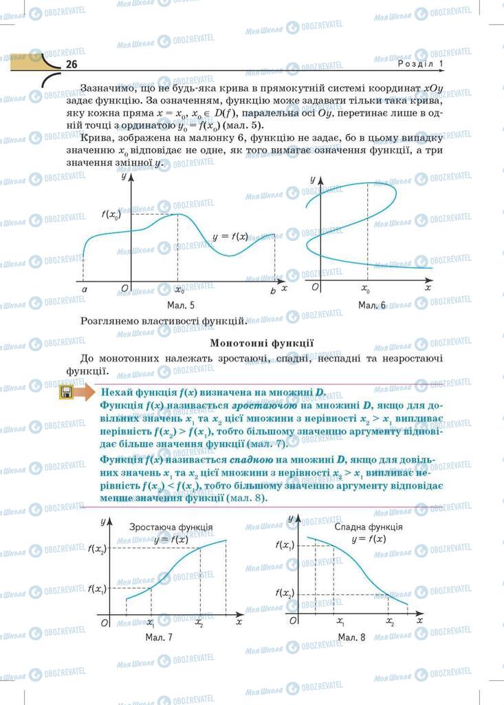 Підручники Математика 10 клас сторінка 26