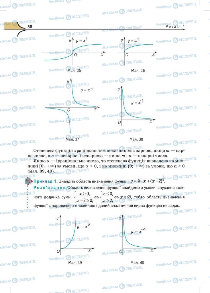 Підручники Математика 10 клас сторінка  58