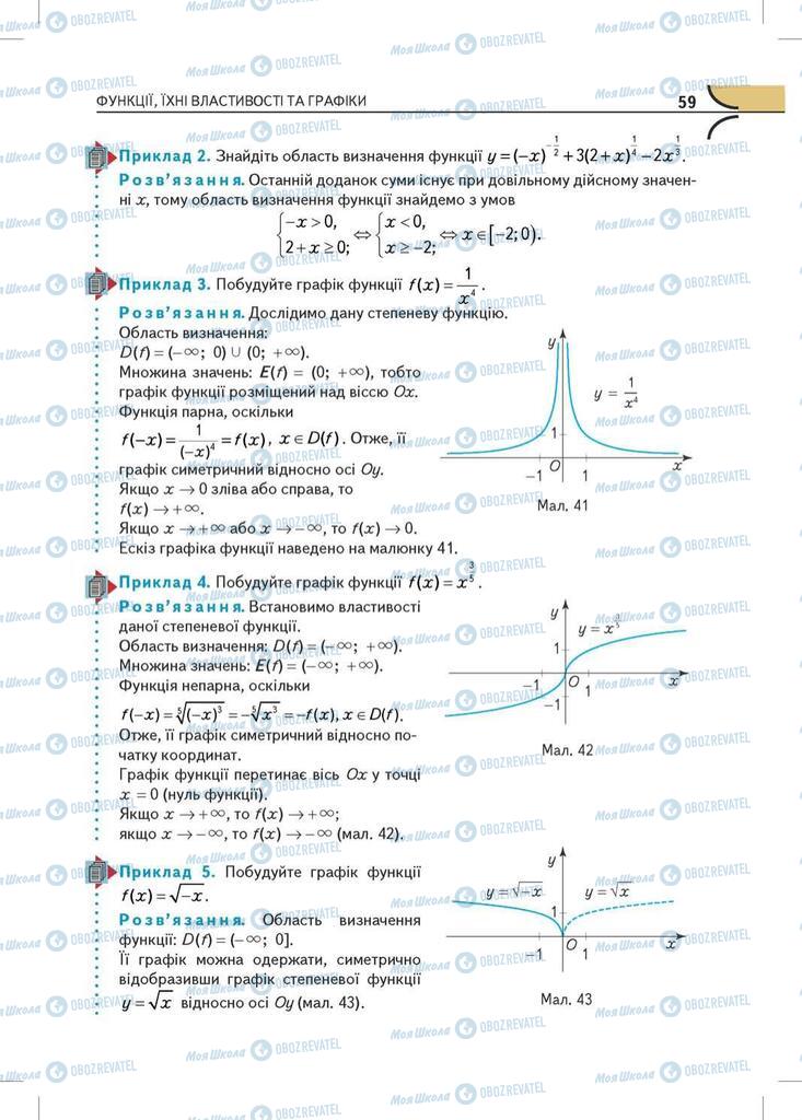 Підручники Математика 10 клас сторінка  59