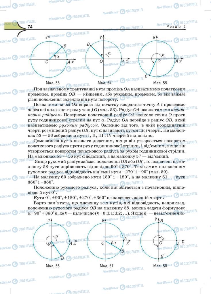 Підручники Математика 10 клас сторінка  74