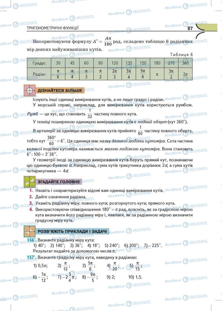 Підручники Математика 10 клас сторінка 87