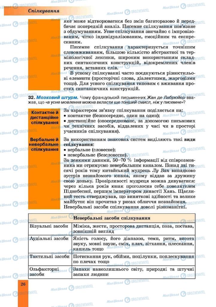 Учебники Укр мова 10 класс страница 26