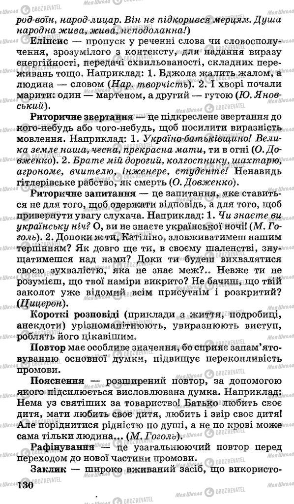 Учебники Укр мова 10 класс страница 130