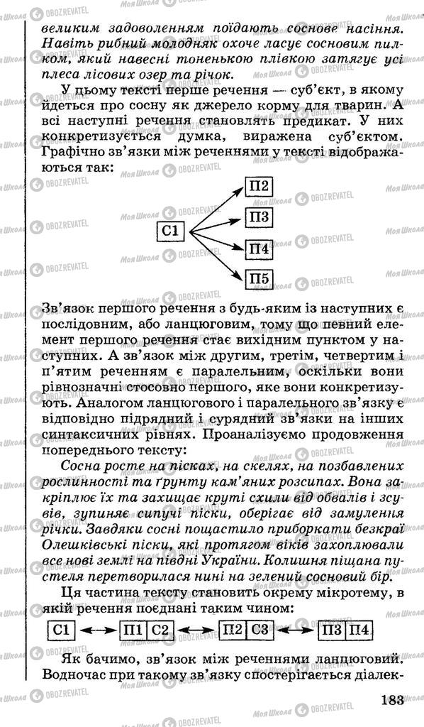 Підручники Українська мова 10 клас сторінка 183