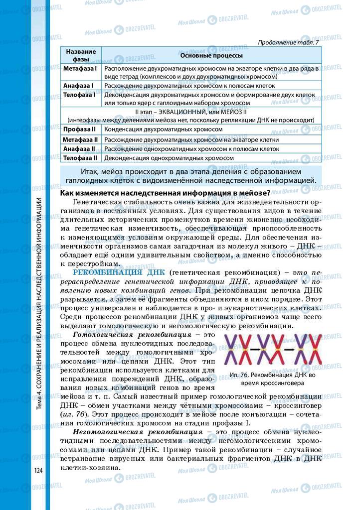 Підручники Біологія 9 клас сторінка 124