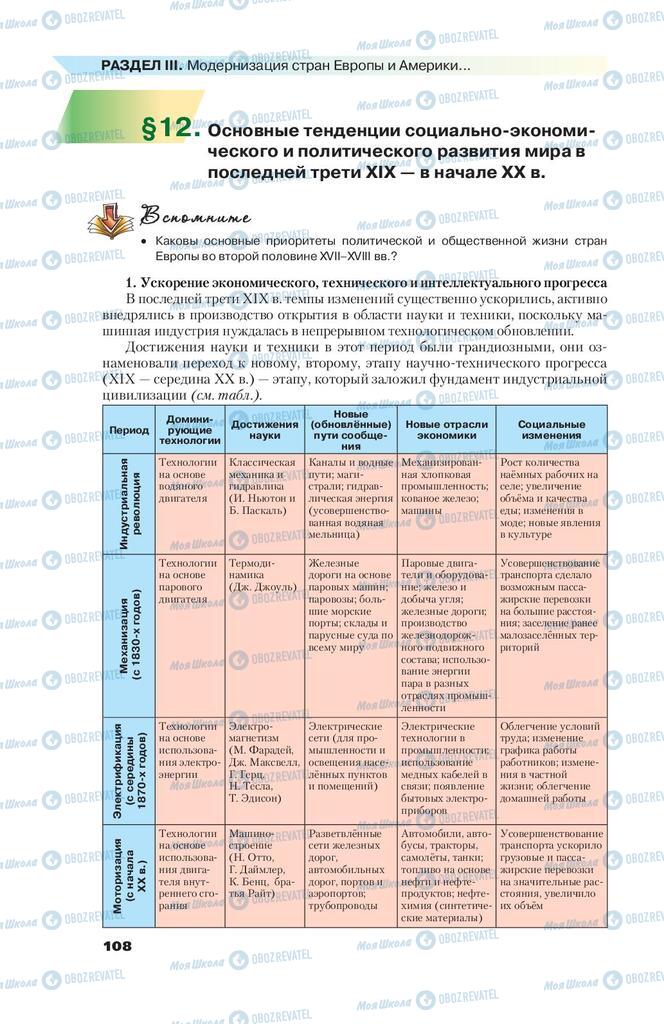 Підручники Всесвітня історія 9 клас сторінка  108