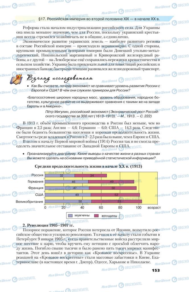 Підручники Всесвітня історія 9 клас сторінка 153