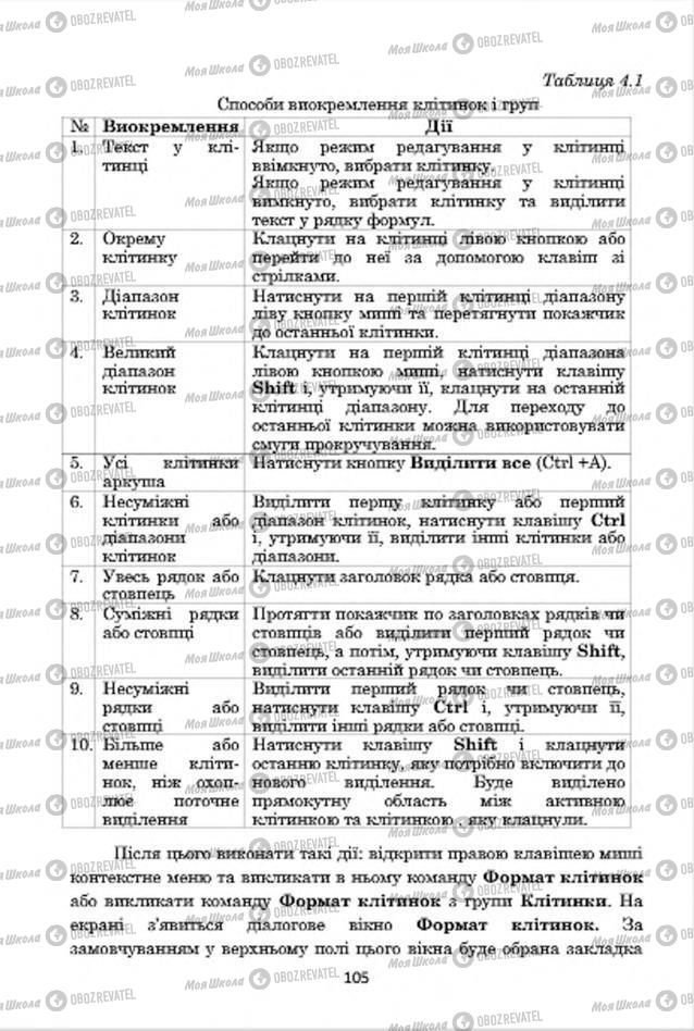 Підручники Інформатика 7 клас сторінка 105