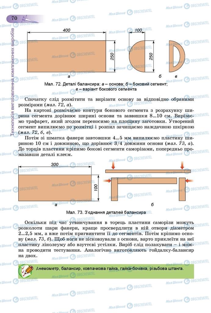 Підручники Трудове навчання 9 клас сторінка 70