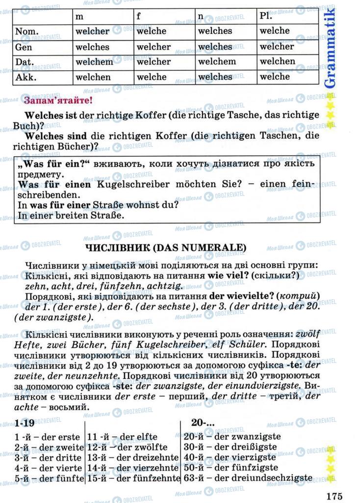 Підручники Німецька мова 7 клас сторінка 175