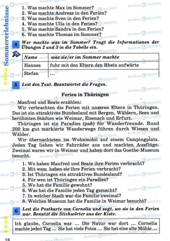 Підручники Німецька мова 7 клас сторінка 18