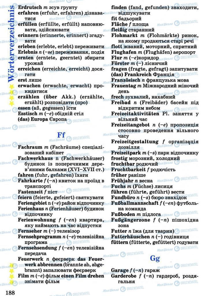 Підручники Німецька мова 7 клас сторінка 188