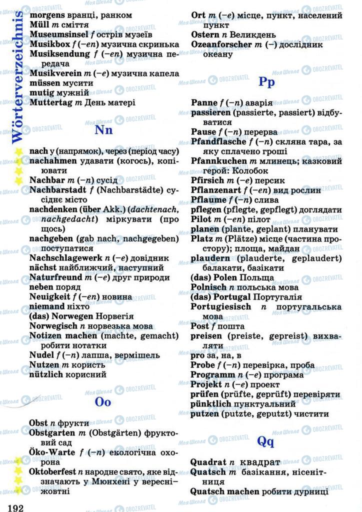 Учебники Немецкий язык 7 класс страница 192