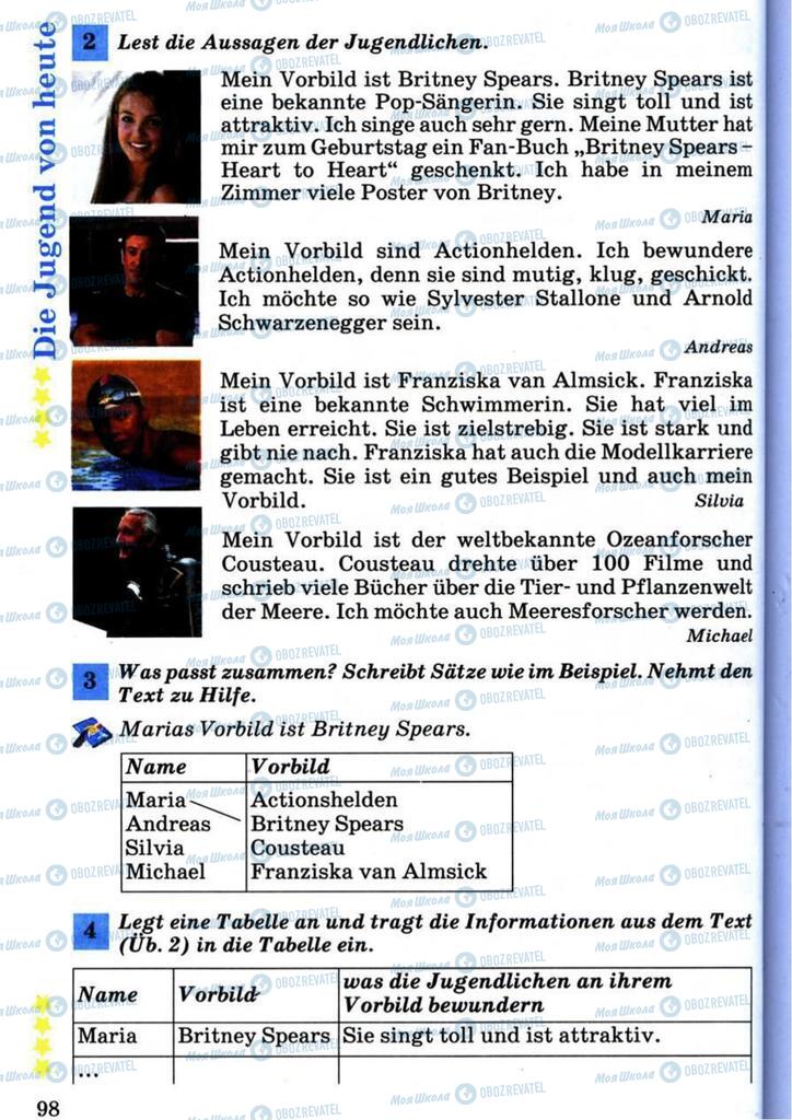 Учебники Немецкий язык 7 класс страница 98