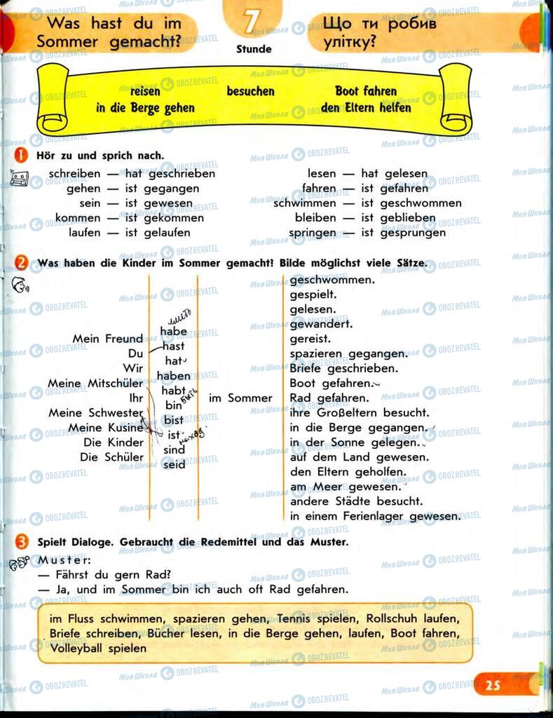 Учебники Немецкий язык 7 класс страница  25