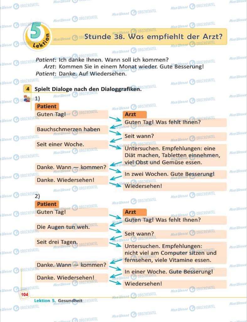 Підручники Німецька мова 7 клас сторінка  104