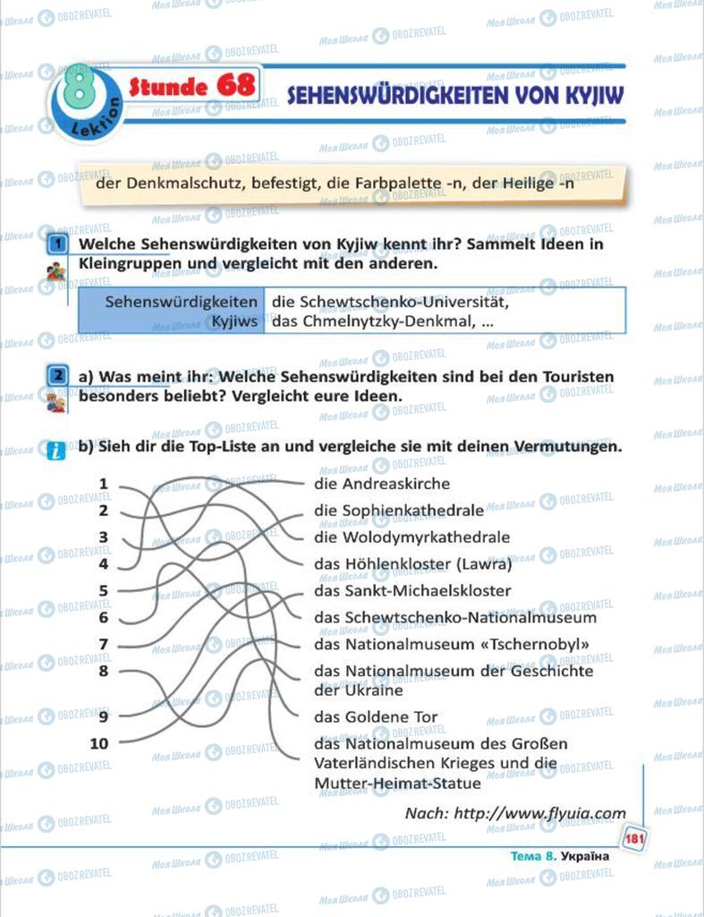 Підручники Німецька мова 7 клас сторінка 181