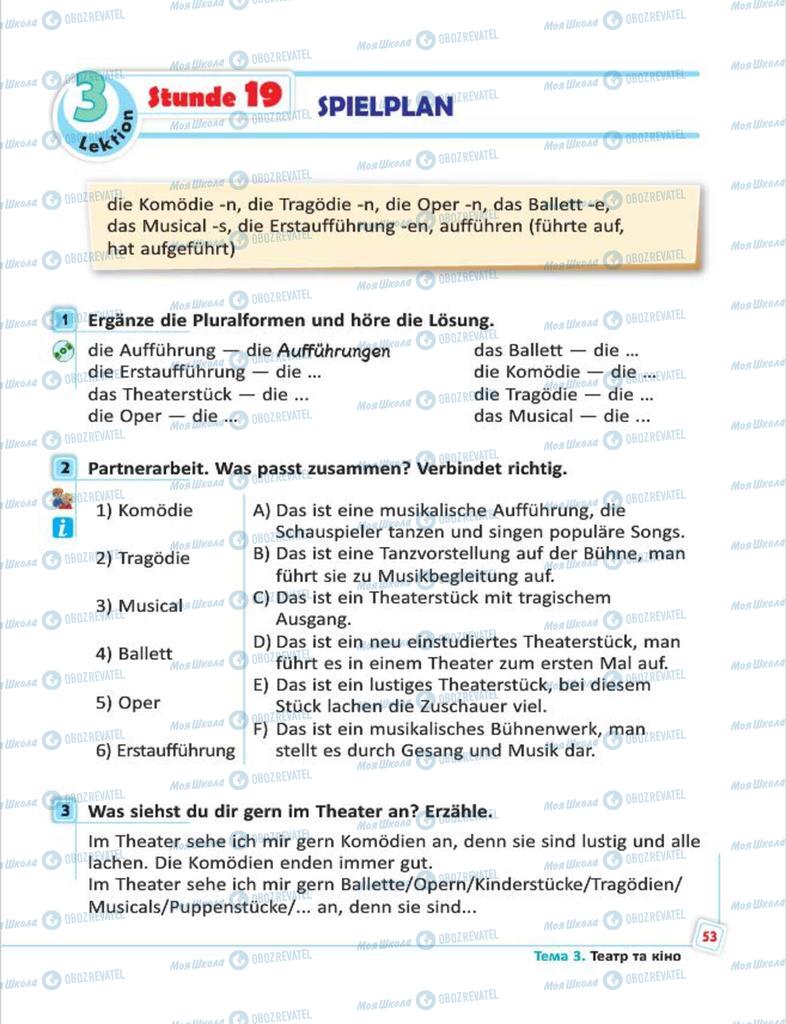 Підручники Німецька мова 7 клас сторінка  53