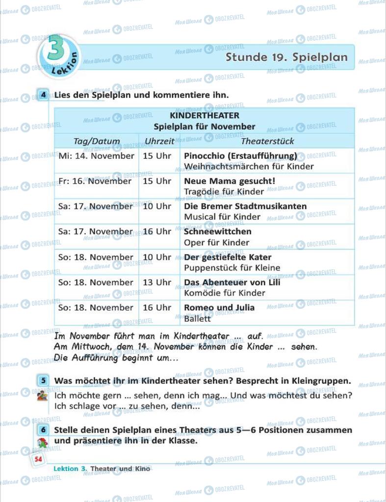 Підручники Німецька мова 7 клас сторінка 54