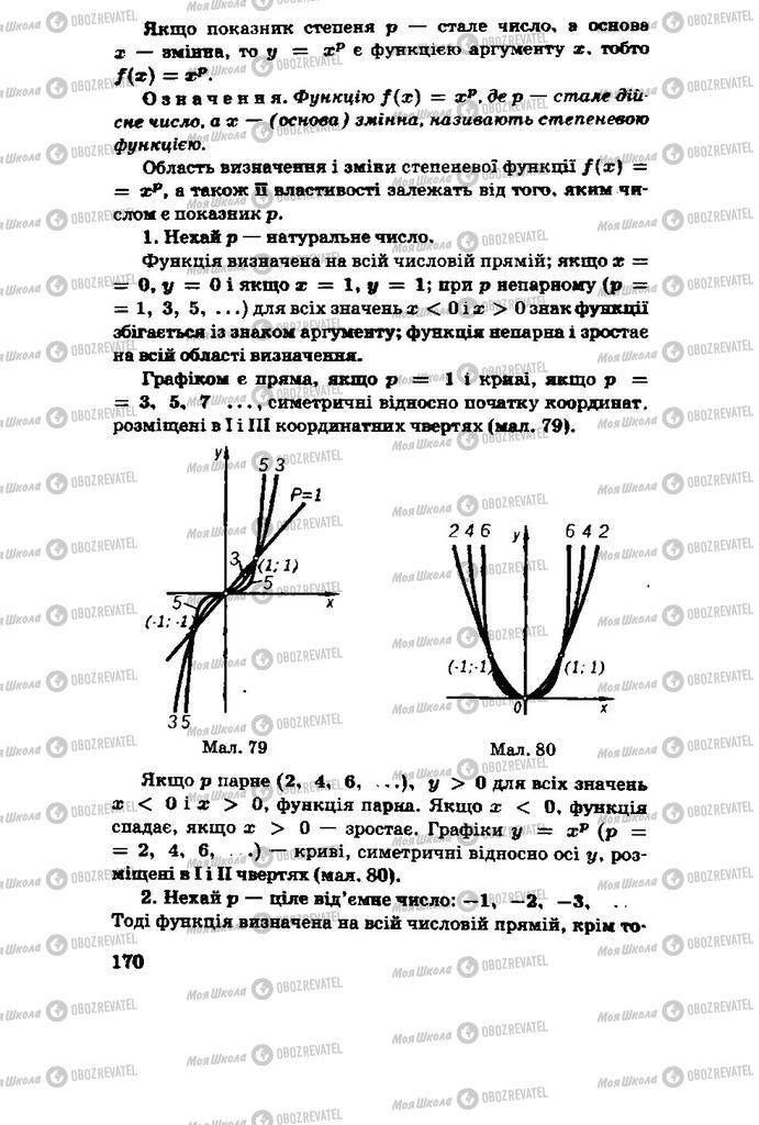 Підручники Алгебра 11 клас сторінка 170