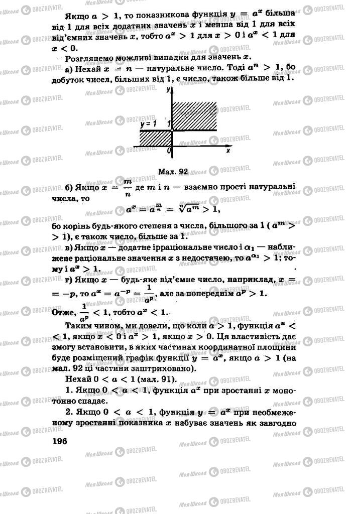 Підручники Алгебра 11 клас сторінка 196