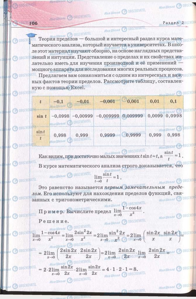 Учебники Алгебра 11 класс страница 106