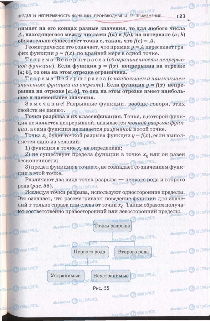 Підручники Алгебра 11 клас сторінка 123