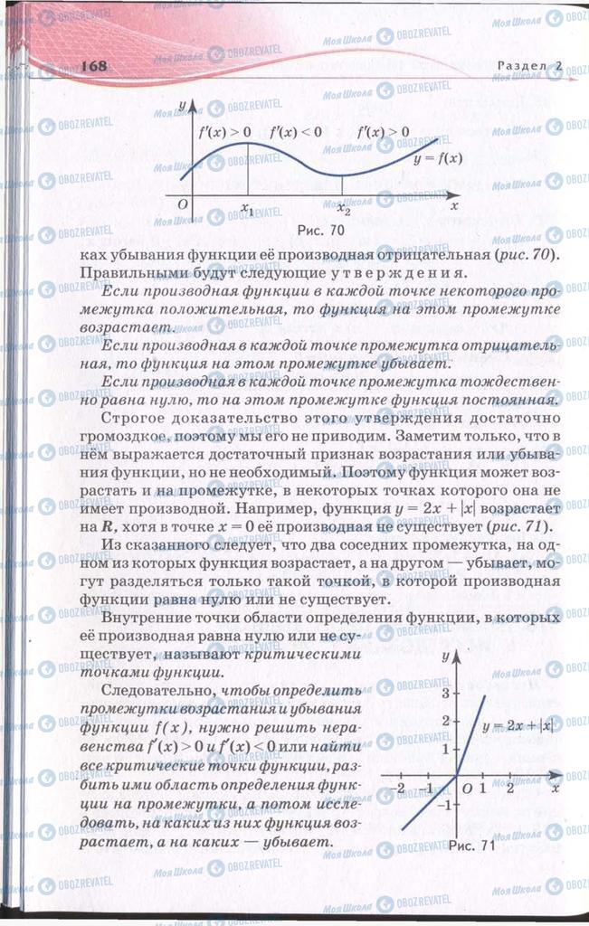 Підручники Алгебра 11 клас сторінка 168