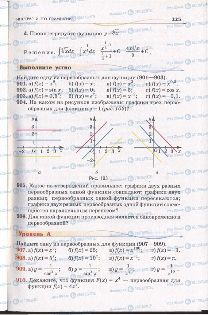 Підручники Алгебра 11 клас сторінка 225