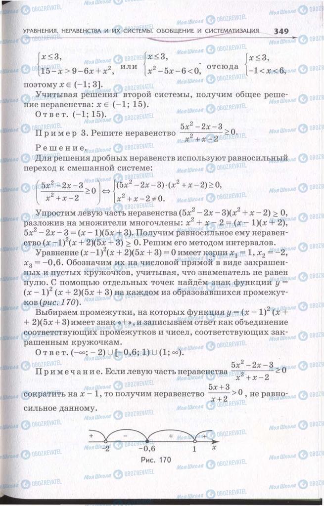 Підручники Алгебра 11 клас сторінка 349