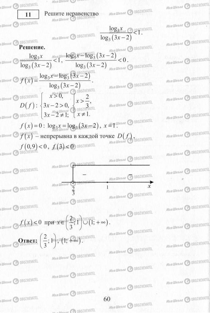 Підручники Алгебра 11 клас сторінка 60
