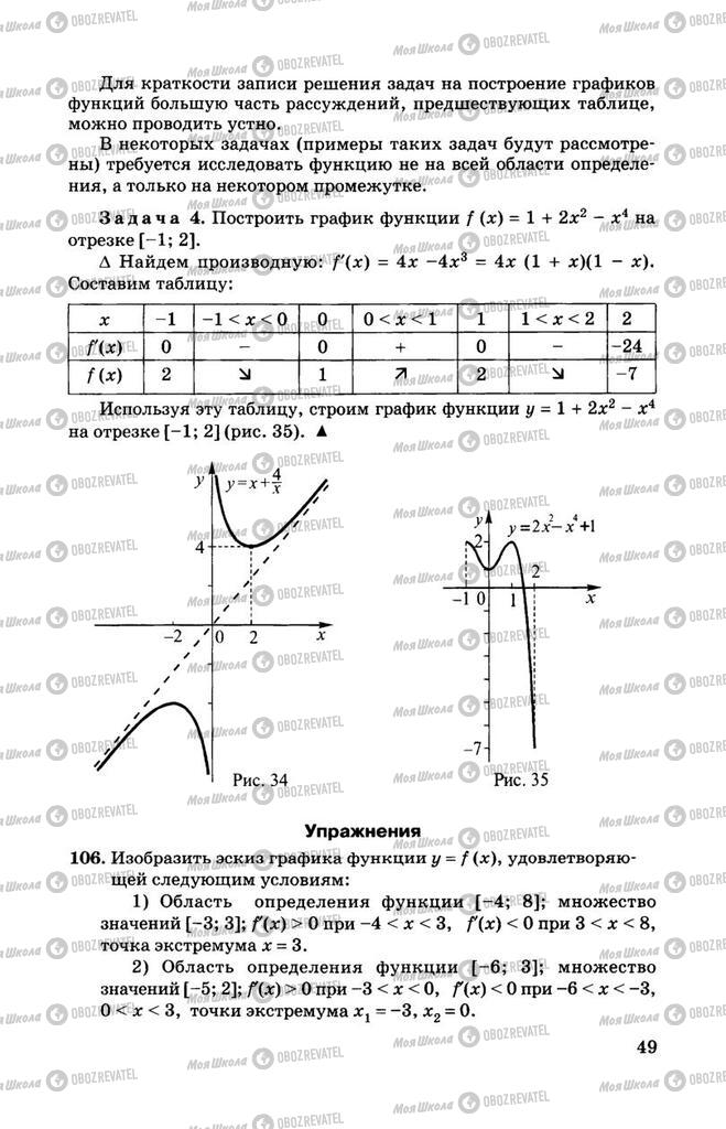 Підручники Алгебра 11 клас сторінка 49