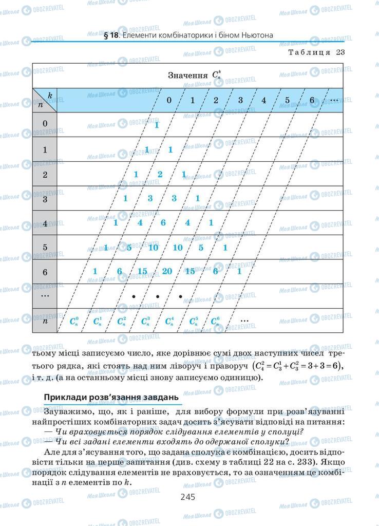 Підручники Алгебра 11 клас сторінка 245