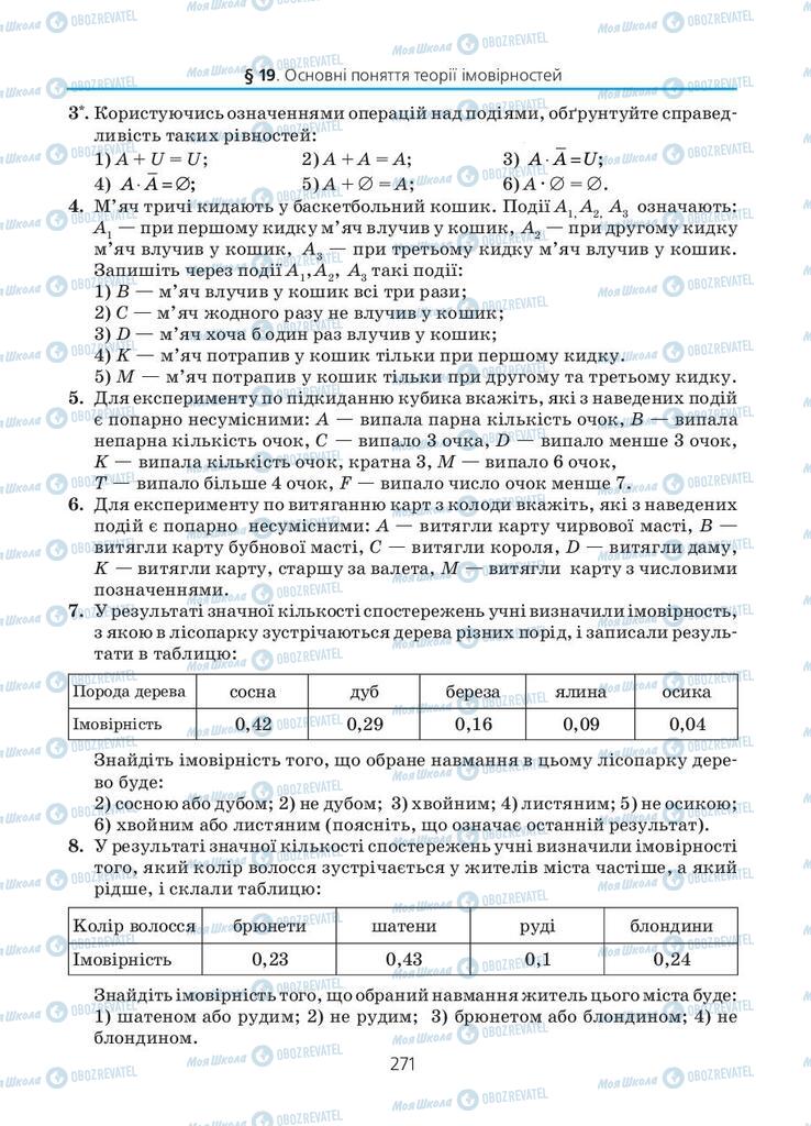 Підручники Алгебра 11 клас сторінка 271