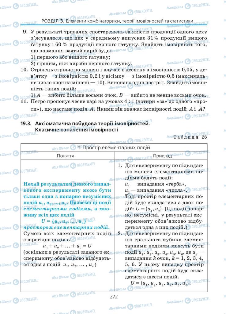 Підручники Алгебра 11 клас сторінка 272